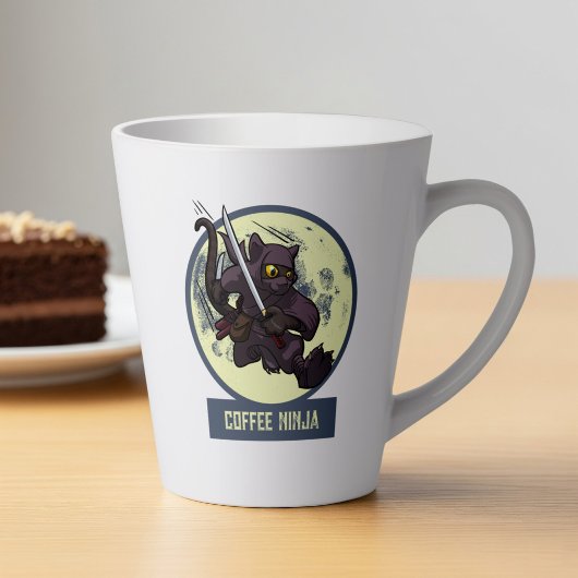 Springende schwarze Katzen-Ninja-Alternative-Tier- Milchtasse