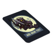 Springende schwarze Katzen-Ninja-Alternative-Tierk Magnet (Rechte Seite)