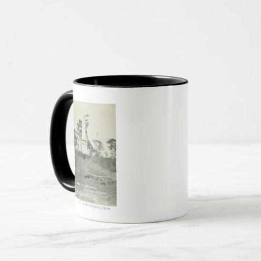 Springende Speiche Jimmys Richardson Tasse (Vorderseite Links)