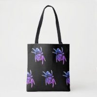Springende Spinne Lila und Schwarze Tragetasche