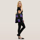 Springende Spinne Lila und Schwarze Tragetasche Tasche (Am Model)