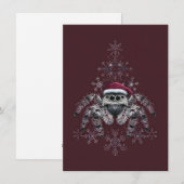 Springende Weihnachtskarte mit Springspinne Feiertagskarte (Vorne/Hinten)