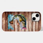 Springender Barsch Gone Fishing Case-Mate iPhone Hülle (Rückseite (Horizontal))