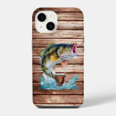 Springender Barsch Gone Fishing iPhone Hülle (Rückseite)