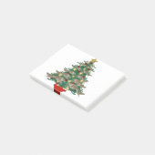 Springender Borzoi-Christbaum Post-it Klebezettel (angewinkelt)