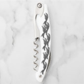 Springender Borzoi-Korkenzieher Kellnermesser (Vorderseite)