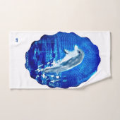 Springender Delfin Blaues Meer Handtuch (Handtuch)
