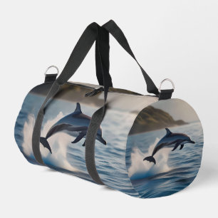 Springender Delfin: Ein Freudentanz im Ozean Duffle Bag
