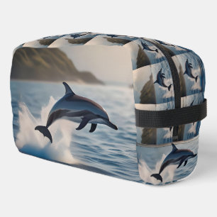 Springender Delphin: Ein Tanz der Freude im Ozean Waschbeutel