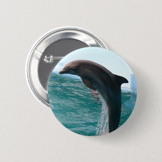 Springender Delphin-Knopf Button (Vorne & Hinten)