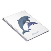 Springender Delphinillustrationsname Notizblock (Rechte Seite)