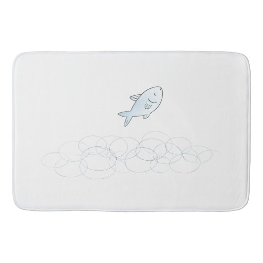Springender Fisch Badezimmer-Matte Badematte (Vorderseite)
