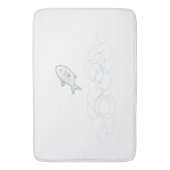 Springender Fisch Badezimmer-Matte Badematte (Vorderseite Vertikal)