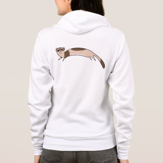 Springender Frettchen Hoodie (Rückseite)