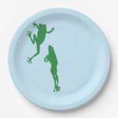 Springender Frosch-Party-Teller Pappteller (Vorderseite)