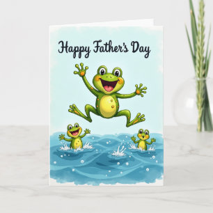 Springender Frosch Vatertagskarte Karte
