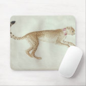 Springender Gepard mit einem roten Kragen Mousepad (Mit Mouse)