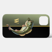 Springender Großmäuliger Barsch Case-Mate iPhone Hülle (Rückseite (Horizontal))