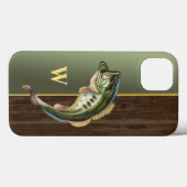 Springender Großmäuliger Barsch Case-Mate iPhone Hülle (Rückseite (Horizontal))