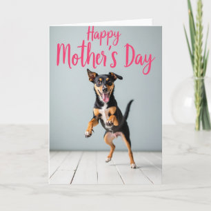 Springender Hund Muttertagskarte Karte