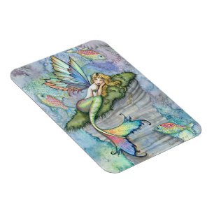 Springender Karpfen Meerjungfrau Vinyl Magnet
