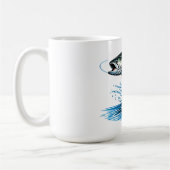 Springender Lachs Spritzer Geschenk für Fischer Ku Kaffeetasse (Links)