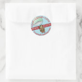 Springender Lemming-Aufkleber Runder Aufkleber (Tasche)