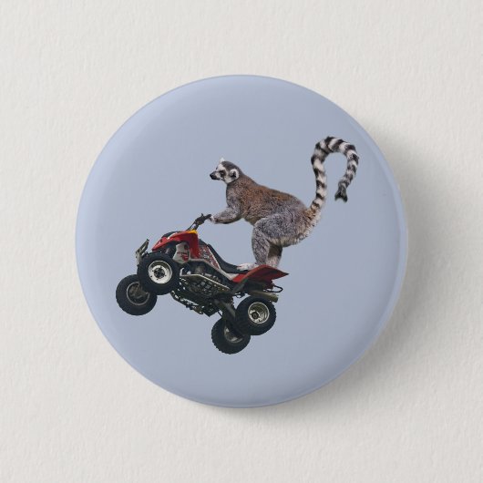 Springender Lemur-Abzeichen Button (Vorderseite)