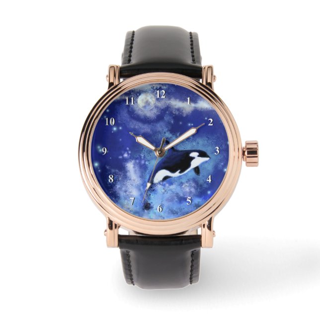 Springender Orca Watch Armbanduhr (Vorderseite)