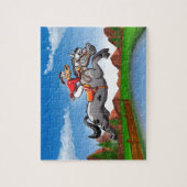 Springender Reiterhund Puzzle (Vertikal)