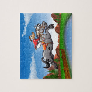 Springender Reiterhund Puzzle