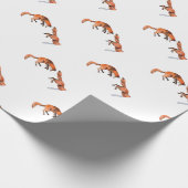 Springender roter Fox Geschenkpapier (Ecke)