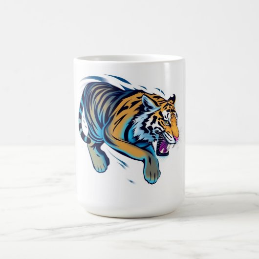 Springender Tiger Kaffeetasse (Mittel)