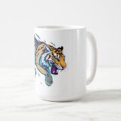 Springender Tiger Kaffeetasse (VorderseiteRechts)