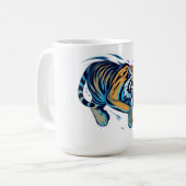 Springender Tiger Kaffeetasse (Vorderseite Links)