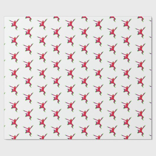 Springendes Geschenkpapier (Flach)