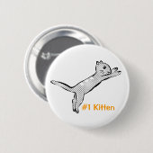 Springendes Kätzchen #1 Button (Vorne & Hinten)