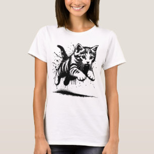 Springendes kleines Kätzchen T-Shirt