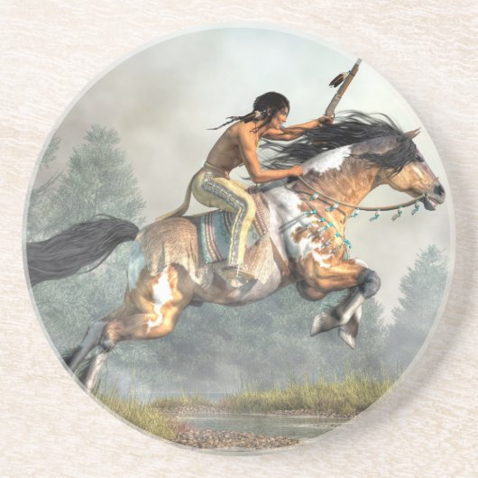 Springendes Pferd Getränkeuntersetzer (Vorne)