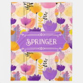 Springer Modern Floral Fleecedecke (Vorderseite)