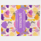 Springer Modern Floral Fleecedecke (Vorderseite (Horizontal))