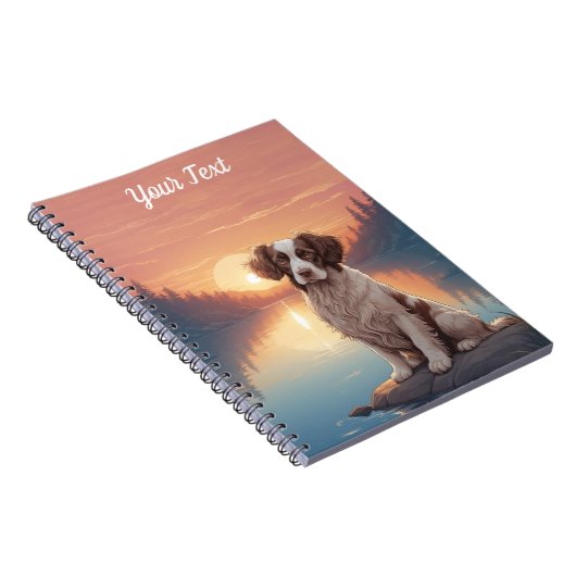 Springer Spaniel am See Notizblock (Rechte Seite)