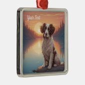 Springer Spaniel am See Ornament Aus Metall (Rechts)