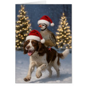 Springer Spaniel and Partridge Christmas card (Vorne)