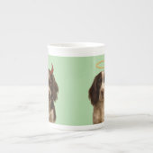 Springer Spaniel Angel / Devil bone china mug Porzellantasse (Vorderseite)