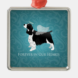Springer Spaniel Angel Dog Pet Memorial Design Ornament Aus Metall