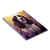 Springer Spaniel auf dem Lavenderfeld Notizblock (Rechte Seite)