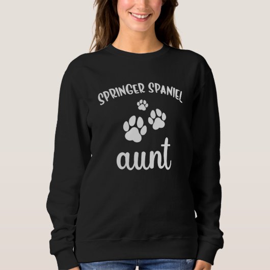 Springer Spaniel Aunt Cute Dog English Sweatshirt (Vorderseite)