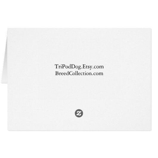 Springer Spaniel Basic Breed Silhouette Brown Card (Rückseite Horizontal)