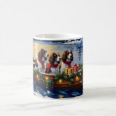 Springer Spaniel Christmas Boat Holiday Kaffeetasse (Mittel)